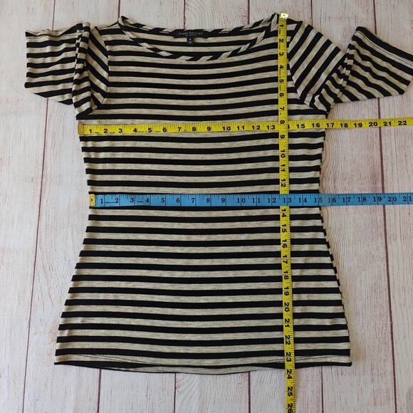Green Envelope striped tee sz M - Picture 7 of 8